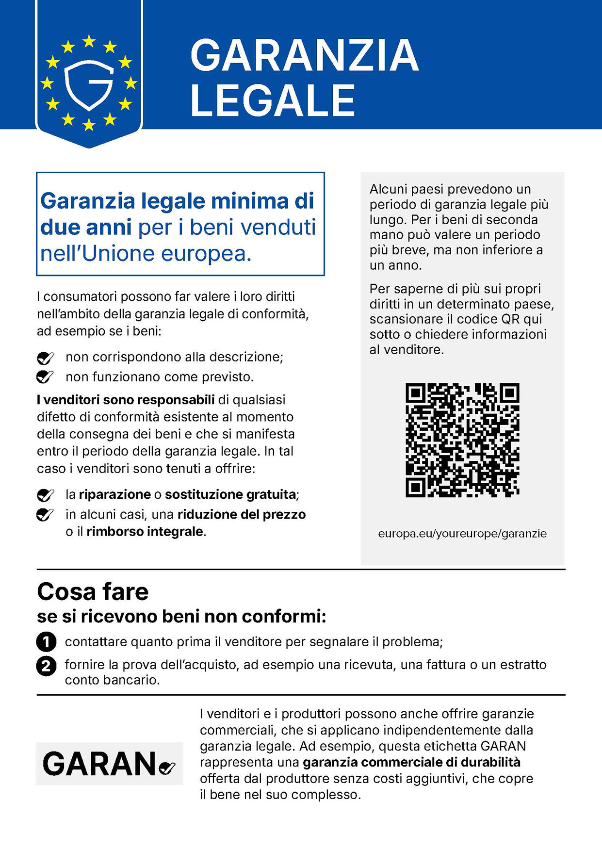 garanzia legale